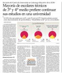 Mayoría de escolares técnicos de 3º y 4º medio prefiere continuar estudios en una universidad
